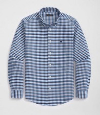 NWT Brooks Brothers Boys Stretch Cotton Non-Iron Oxford Gingham Shirt Sz M 8/10