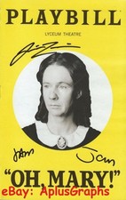 "OH, MARY!" PLAYBILL... John Cameron Mitchell and Simu Liu + 1  - SIGNED
