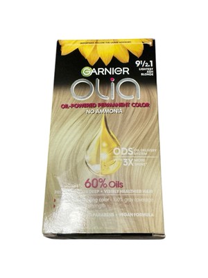 Garnier Olia Ammonia Free Permanent Hair Color 9 1/2.1 lightest Ash Blonde