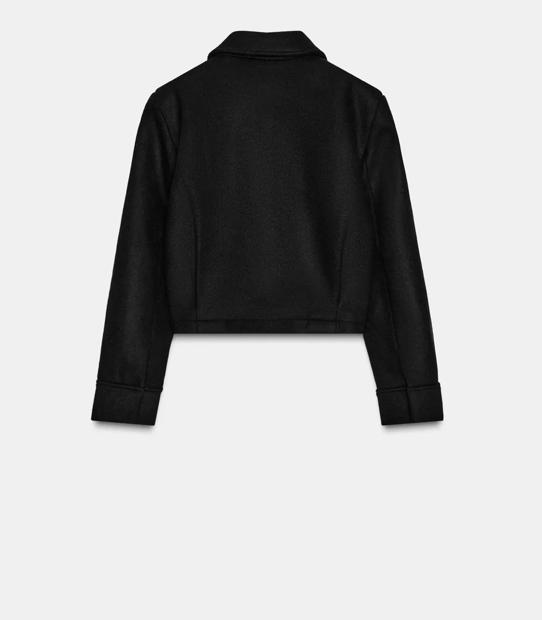 Zara Women Wool Blend black cropped Jacket With Pockets Black Size M RRP £59.99 thumbnail 8