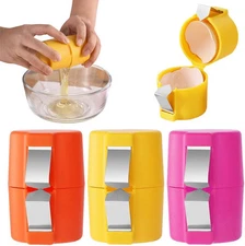 3 PCS Egg Shell Opener, Separator for Raw Eggs, Handheld Eggs Orange 