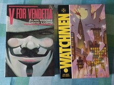 ALAN MOORE WATCHMEN & V FOR VENDETTA per MILANO LIBRI 2 Volumi NUOVI MAGAZZINO!!