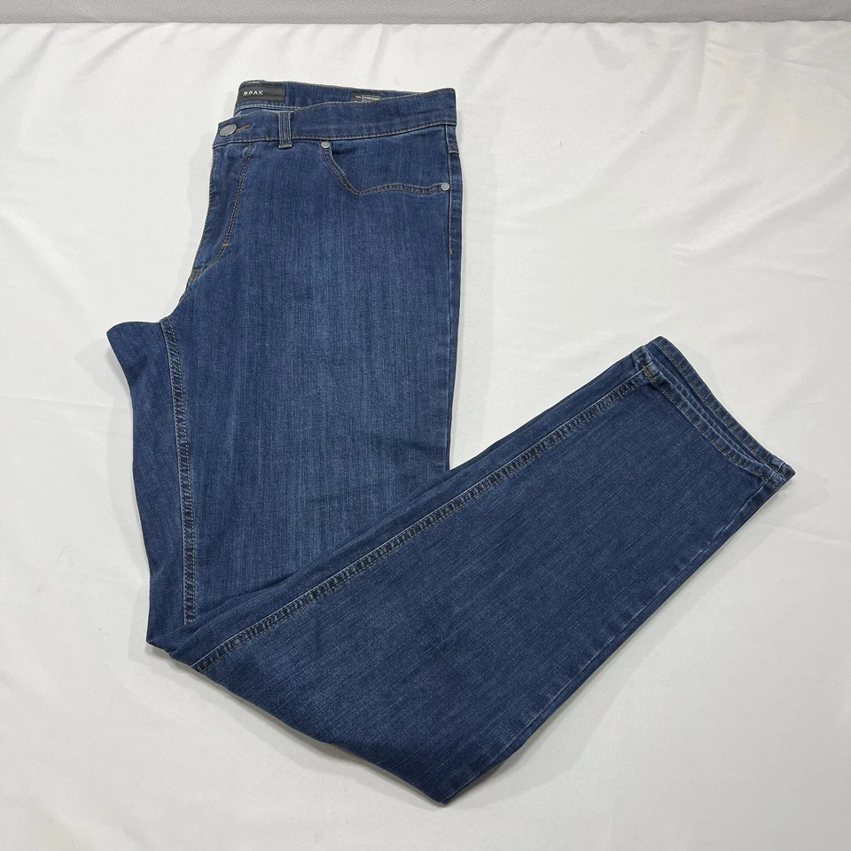 Pantalones de mezclilla Brax Feel Good para hombre 36x33 azul Cooper pierna recta bolsillos informales Foto 4 de 4