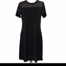 MICHAEL Michael Kors Black Mesh Sleeve Mini Dress