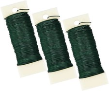 22 Gauge Floral Wire 114 Yards Paddle Wire for Flower Arrangement Green 3 Rolls