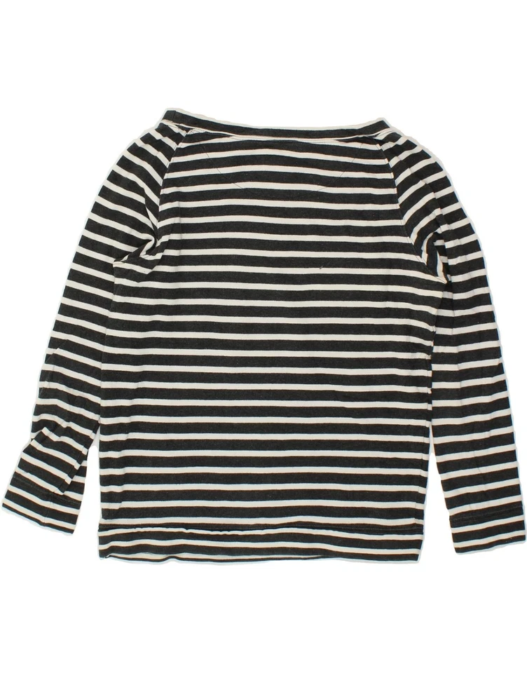 JACK WILLS Womens Oversized Top Long Sleeve UK 10 Small Navy Blue Striped CC40 - Image 2 of 3