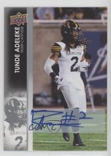 2022 Upper Deck CFL Auto Tunde Adeleke #185 Auto 04fk