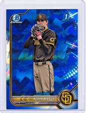 2022 1st Bowman Chrome Sapphire Adam Mazur #BDC-4 San Diego Padres