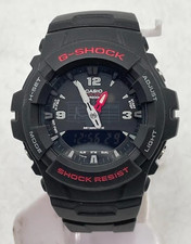 Casio G100-1BV G-Shock 200 Meter WR Black Resin Watch Analog Digital Alarm New