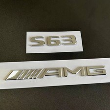 Für Mercedes Benz S63 AMG Schriftzug Embleme Aufkleber Logo Badge Silber Auto Für Mercedes Benz S63 AMG Schriftzug Embleme Aufkleber Logo Badge Silber Auto
