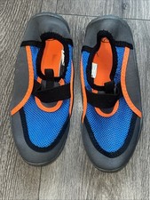 Athletic Works Swim Water Shoes Size kids 13-1 Gray Blue Orange