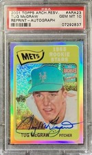 2001 Topps Archives Reserve Tug McGraw #ARA23 PSA 10 Gem Mint Auto Mets