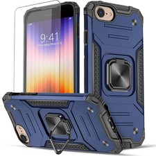 For iPhone SE 2020/8 Plus/7/Case Phone Cover Shockproof Tempered Glass Screen