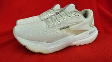 Brooks Glycerin 21 Running Shoes Men's Size 10 D White Silver Biscuit 1104191D15
