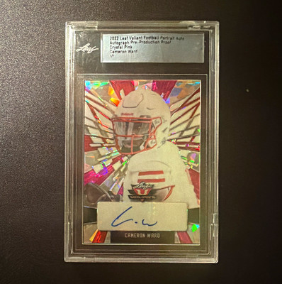 Leaf 2022 Leaf Valiant Cam Ward #BA-CW2 Auto Crystal Pink Pre-Prod Proof 1/1