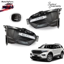 For 2020 2021 Ford Explorer LED DRL Fog Lights Lamp Trim Cover Assembly 4PCS
