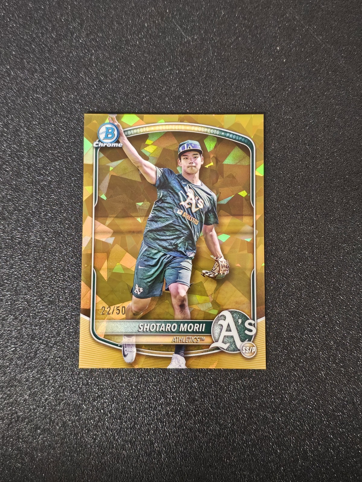 Shotaro Morii 2025 Bowman Chrome Sapphire Gold Image Variation #BCP170 22/50