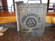 RARE ANTIQUE CITIES SERVICE OIL CAN (one gallon)