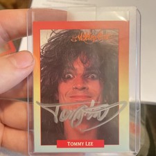 Tommy Lee Autograph Card Signed Authentic Beckett COA 1991 Rock Card Motley Crue