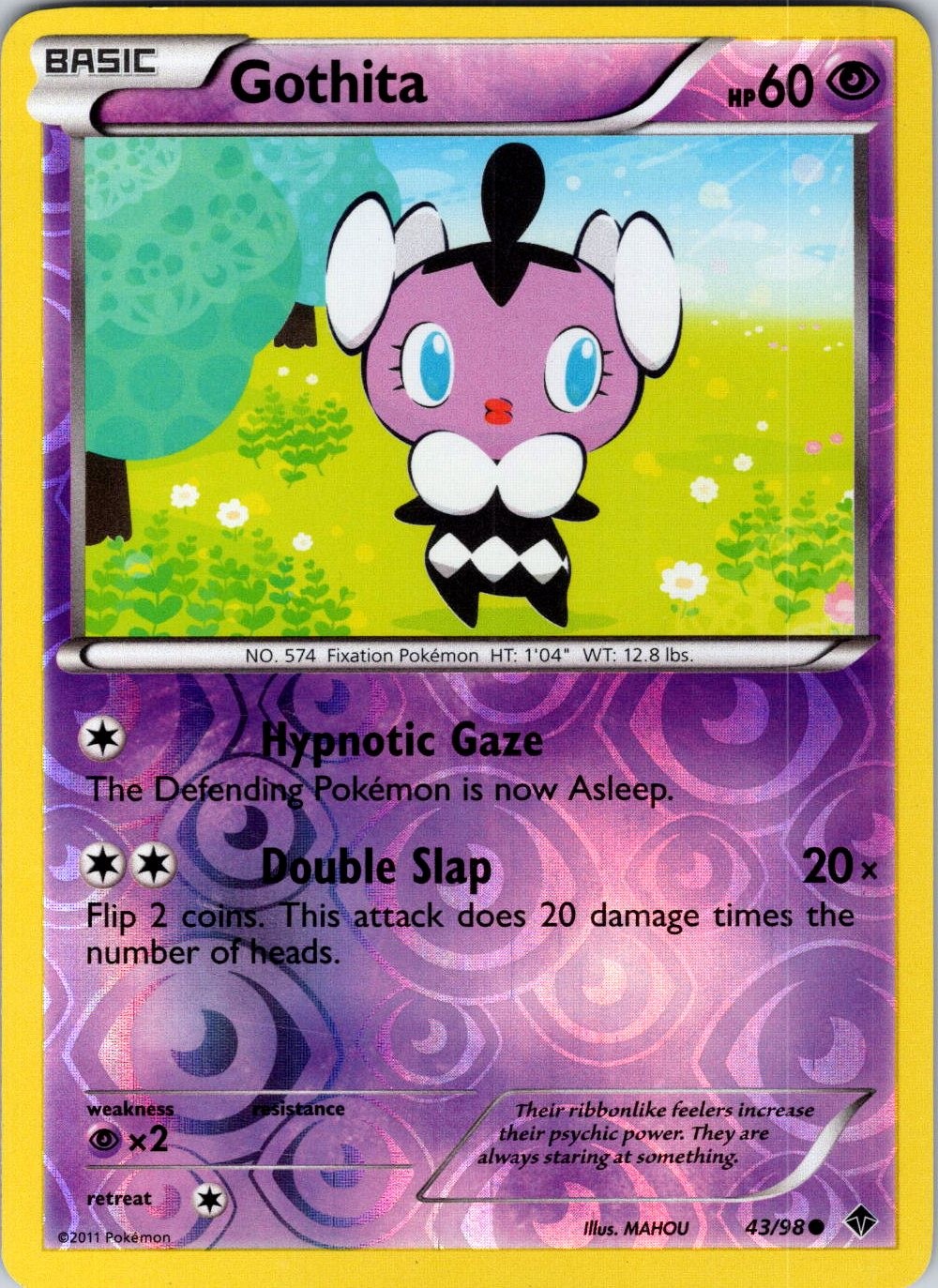 Gothita (43) 43/98 Emerging Powers Pokemon TCG NM Reverse Holo