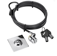 Hamlet xnbtlock20 K Steel Security Cable with Key and 3 M Adhesive Plate for Tab