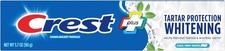 Crest Tartar Protection Toothpaste, Whitening Cool Mint, 5.7 oz (Pack of 2) 0.83 per gallon
