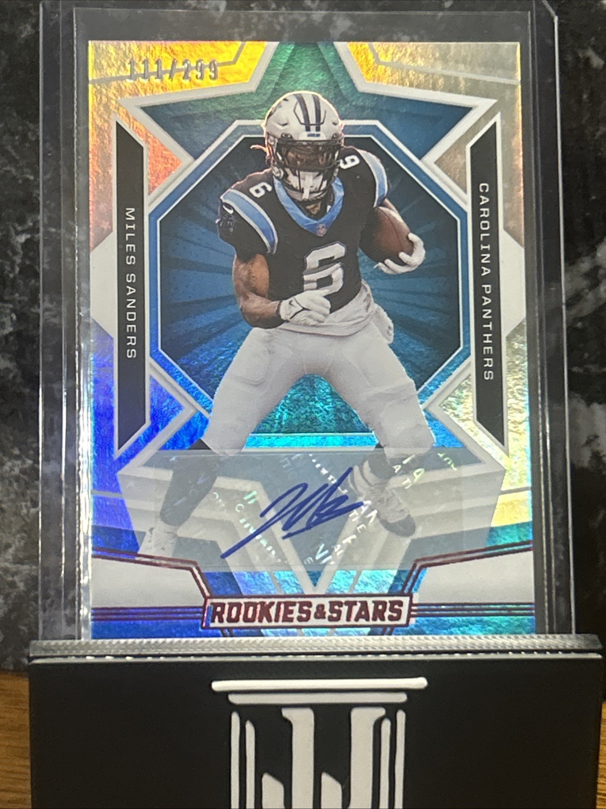 2023 Panini Rookies & Stars #15 Miles Sanders Signatures Auto #/299 Cowboys