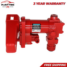 Rotary Vane Fuel Transfer Pump 12V 15GPM Heavy Duty Cast Iron DC Gas Diesel