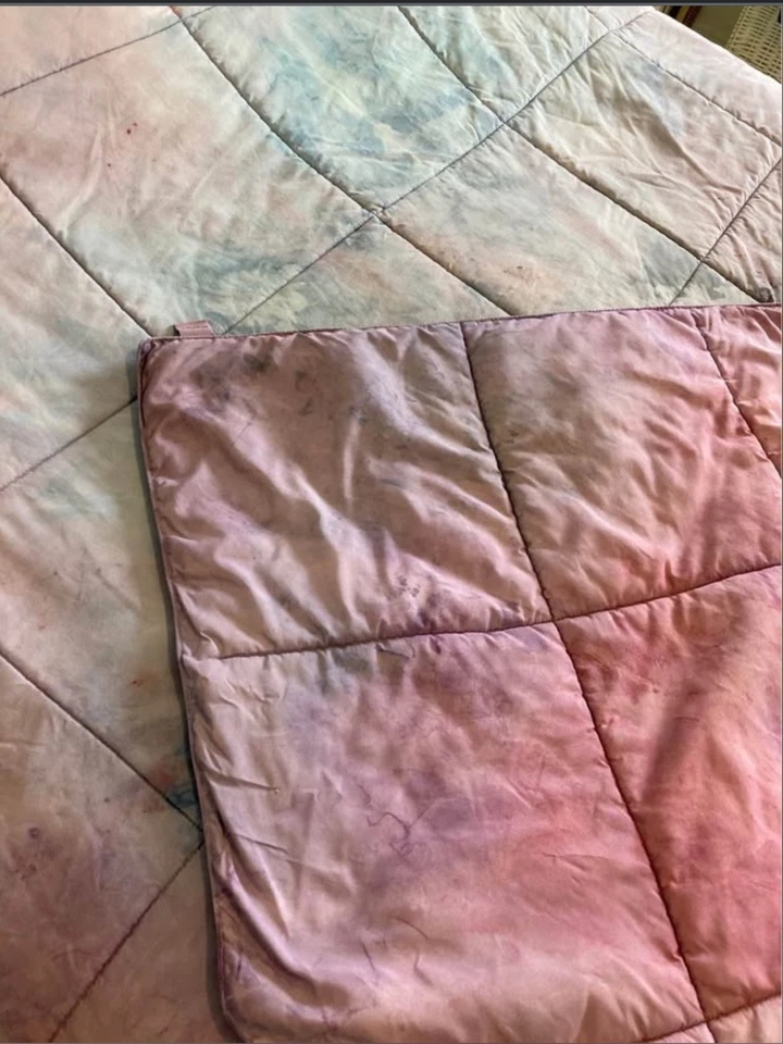 Tie-Dyed Full/Queen Comforter - Upcycled WynRest Microfiber Duvet Insert OOAK - Image 4 of 4