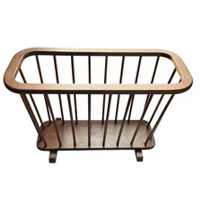 Rare Vintage Magazine Rack Wood 20.5” 