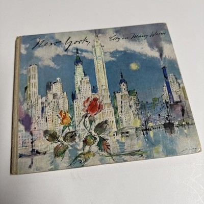 New York City On Many Waters 1956 Golden Griffin Books Art RARE Vintage Book