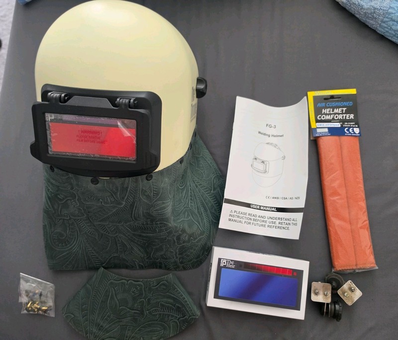 Ridge Products Throne 1.0 FlipUp Weld Hood Customized Leather & The Heir Lense