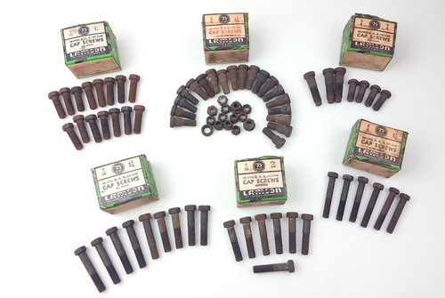 LAMSON 1930s Auto Hex Head Cap Screws Bolts Vintage USA Mixed Lot