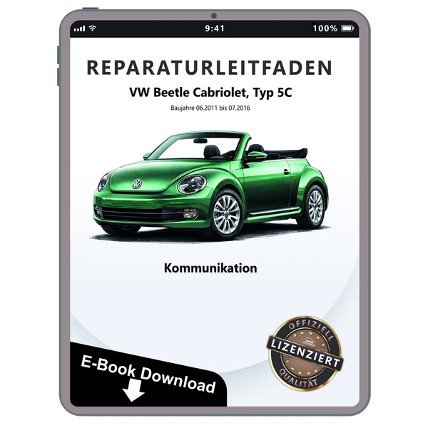 VW Beetle Cabrio 5C 2011-2016 Radio Navi Kommunikation Reparaturanleitung PDF-image