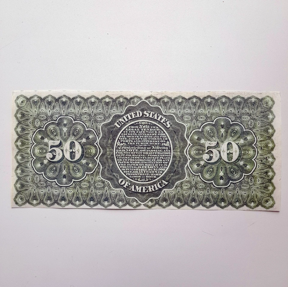 50 Dollars 1864 United States Interest Bearing Note Reproduction Fr US# 203 - Image 2 of 4