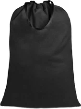 Large Canvas Cotton Laundry Bag with Drawstring & Handles, Heavy Duty Durable Di
