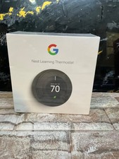 Google Nest 3rd Gen Learning Thermostat T3016US  Black Sealed Brand New