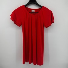 Madewell Texture & Thread Mini Dress Women's Small Red Excellent Flutter Sleeve