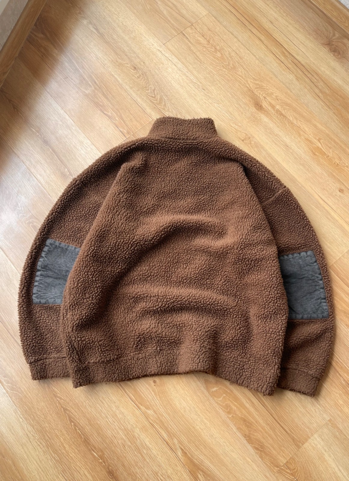 Vintage 90s Napapijri Half Zip Teddy Fleece Sweatshirt Sherpa Jacket ITALY Sz XL image 8
