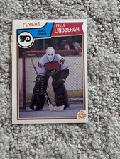 1983 OPC O-PEE-CHEE RAW HOCKEY CARD PELLE LINDBERGH ROOKIE PHILADELPHIA FLYERS. rookie card picture