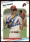 1988 Fleer #318 Kent Tekulve In Person Signed Auto 68526