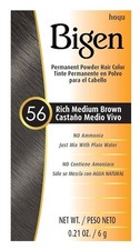 Bigen Permanent Powder Hair Color 56 Rich Medium Brown, 0.21 oz
