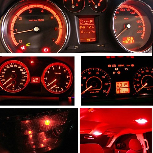 10PCS T10 194 168 Red LED Bulbs Rear Turn Signal Brake Tail Stop Light Side Mark - Picture 2 of 10