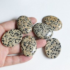 5pcs Natural Spotted Stone 30x40mm Oval Cab Cabochon DIY Jewelry Making No Holes