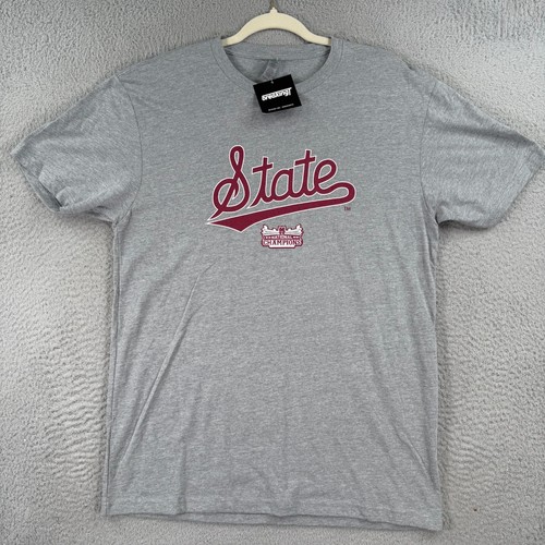 Mississippi State Bulldogs Shirt HERREN LARGE 2021 National Baseball Champions NEU
