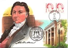 Dr Jim Stamps Maximum Card 7C Abraham Baldwin Pair First Day Issue