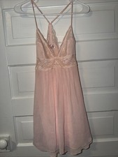 Victoria's Secret Pink Lace Babydoll Size Small Free Ship, Excellent Condition