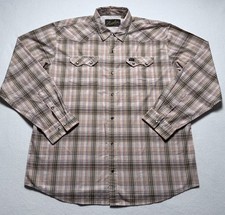 Howler Brothers Crosscut Shirt Mens XL Plaid Weastern Pearl Snap Long Sleeve