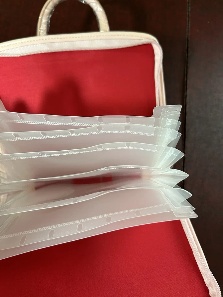 Создание сувениры для скрапбукинга сумка с короткими ручками устроитель w/молния красный новый 8 5/8» X 6 3/4» - Изображение 3 из 3