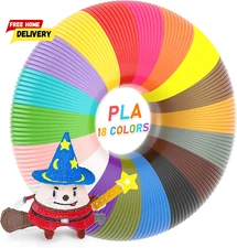 3D Pen Filament Refills, 18 Colors 3D Pen PLA Filament, Each Color 10 Feet